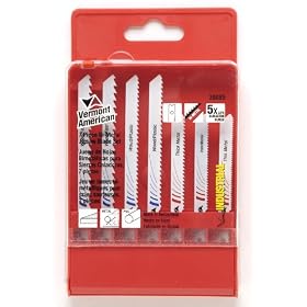 Click here to buy Vermont American 30085 7-Piece Bi-metal U-shank Jig Saw Blade Set by Vermont American.