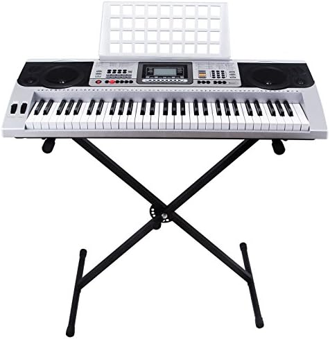 Gracelove Portable 61 Key Music Digital Electronic Keyboard Electric Piano Organ w/Stand