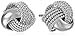 Amazon Essentials Sterling Silver Mesh Love Knot Stud Earrings, (previously Amazon Collection)