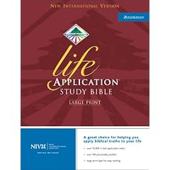NIV Life Application Study Bible, Large Print, Indexed, Black