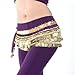 BellyLady Multi-Row Gold Coins Belly Dance Wrap & Hip Scarf, Belly Dancing Skirt