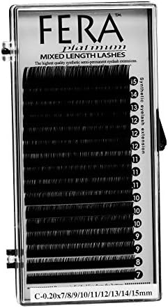 Eyelash Extensions FERA Platinum Mixed C Curl 0.20 7-15