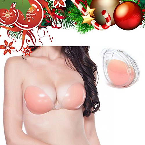 Black Friday ALLWITHONE Push up Silicone Invisible Bra Strapless Underwear B Cup