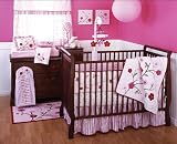 Review KidsLine 5204beds / Cherry Blossom 6 Piece Baby Crib Bedding Set by Kidsline