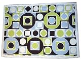 Large Cozy Baby Blanket in Geo Blue