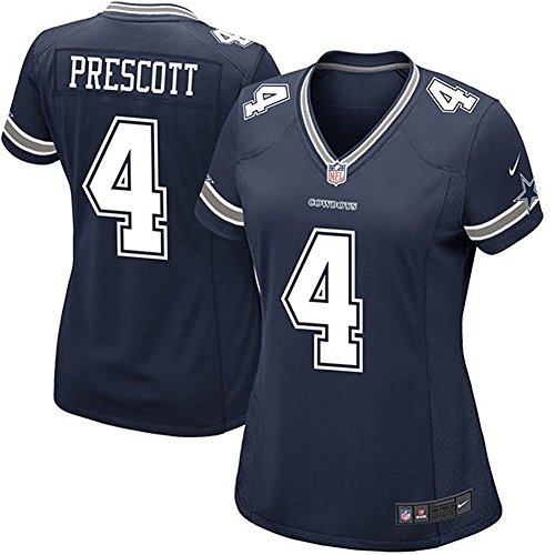 sale Cowboys Womens Dak Prescott 4# Jersey Navy Game Dallas Game Blue