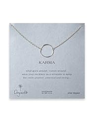 Dogeared Large Smooth Karma Sterling Silver Necklace - 18 Inches