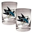 San Jose Sharks NHL 2pc Rocks Glass Set - Primary Logo