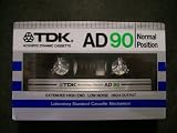 TDK acoustic dynamic cassette AD 90 normal postion