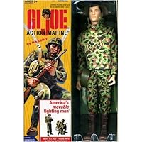 G.I. Joe Exclusive Authentic 1964 Reproduction 12 Inch Tall Soldier Figure - ACTION MARINE with Uniform, Hat Tag, Insignia and Field Manual