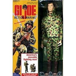 G.I. Joe Exclusive "Authentic 1964 Reproduction" 12 Inch Tall Soldier Figure - ACTION MARINE with Uniform, Hat Tag, Insignia and Field Manual