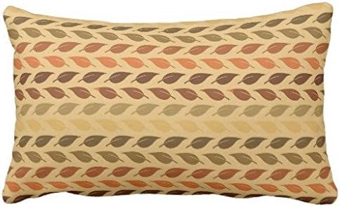 Standard Pillowcase DecorativeFall Colors Leaves Foliage Thanksgiving Earthy Throw Pillow Cover 12x24 Inches