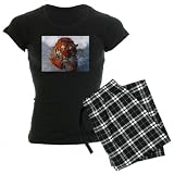 Artsmith, Inc. Women's Dark Pajamas Bengal Tiger in Water
