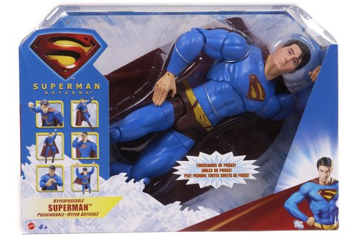  Superman Returns 14" Hyper Poseable SUPERMAN Action Figure (2006 Mattel)