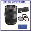 Sony SAL-1635Z 16-35mm f/2.8 ZA SSM Carl Zeiss Vario-Sonnar T* Autofocus Lens + 77mm Introductory Filter Kit