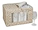 Homewear HUDSON DAMASK Tan Goblet Stemware Storage for 12 Glasses, 13 by 16.5 by 10.5-Inch