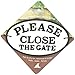 Please Close The Gate Cast Iron Oval Sign