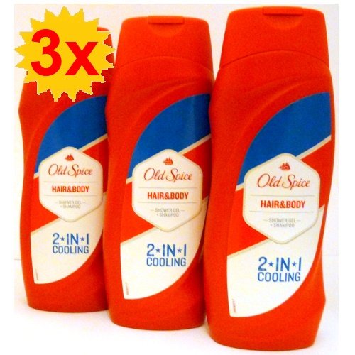 3er Pack Old Spice Hair & Body Showergel 2IN1 Cooling - Shampoo + Duschgel in einem 250ml Preisvergleich