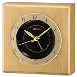 Seiko Desk and Table Alarm Clock Gold Tone Case #QHE053GLH