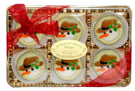 Snowman Themed Chocolate Covered Oreo's - White Chocolate