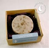 Brigit True Organics- Lavender Round Castile Soap, 1.7 oz. (88% ORGANIC)