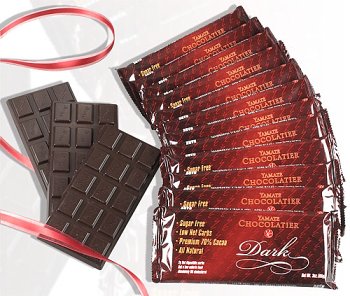 70% Cocoa Extra Dark Sugar Free Low Carb 3 oz. Bars, Twelve (12) Bars, (36 Ounces Total)