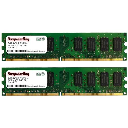 Komputerbay 4GB 2x 2GB DDR2 PC2 4200 533Mhz 240 Pin DIMM 4 GB KIT