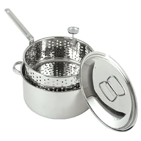 Buy Bayou Classic 1101 10-Quart Stainless-Steel Fry Pot with Lid and Basket by Bayou Classic