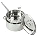 Bayou Classic 1101 10-Quart Stainless-Steel Fry Pot with Lid and Basket