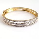 0.9 Carat 14KYG Diamond Bangle