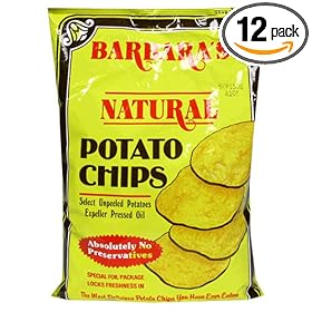 Barbara's Bakery Regular Potato Chips, 5.0-Ounce Bags (Pack of 12)