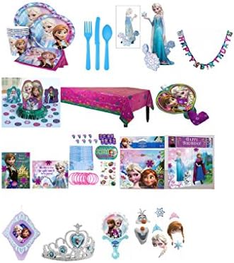 Disney Frozen Birthday Party Supplies for 8 Guests (153 Pieces)