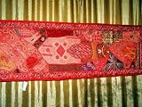 Spectacular Zardozi India Sari Tapestry Wall Hanging Table Runner