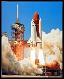 Nasa Shuttle Blast Off Space Launch Framed Art Poster Print - 16