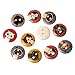 Beautiful Painted Wood Buttons with Colorful Cat Designs from Shizaru Designs 15mm - 50 Buttons Per Packag with Exclusive Shizaru Designs Gift Bag Ii