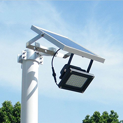 Solar Powered Floodlight/ Spotlight, Outdoor Waterproof Security Light 54led 400 Lumen for Home, Garden, Lawn, Pool