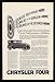 1925 Chrysler Four Touring Car 58 Miles Per Hour Print Ad (12942)