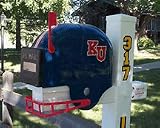 Kansas Jayhawks Helmet Style Mailbox