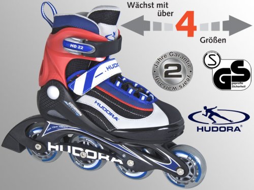 HUDORA Inliner Skater HD-22, ABEC 3, Carbon Lager, NEU