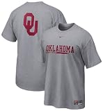Nike Oklahoma Sooners Grey On-Field Practice T Shirt