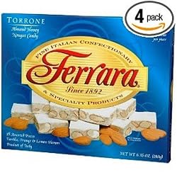 Ferrara Torrone, Almond Honey Nougat Candy, 7.62-Ounce Boxes (Pack of 4)