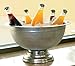 KINDWER Hammered Aluminum Pedestal Punch Bowl, 15-Inch, Silver