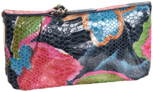 HOBO INTERNATIONAL Della Vintage Leather Zip-Around Wallet,Tropical,one size
