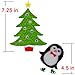 Christmas Window Clings Penguin on Ski with Presents Gifts and Christmas Tree Holiday Gel Charms Stickers Decorations