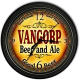 Vangorp 's Beer and Ale Black Cascading Pub Style Wall Clock