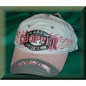 Buy CHOPPER GIRL - I RIDE MY OWN - Ladies Biker Basedall Cap Style Hat by Boom Boom Cycles now!