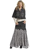 Seamed denim cape