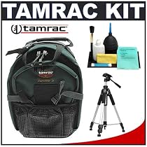 Tamrac 5273 Expedition 3 SLR Photo Backpack (Green) + Tripod + Accessory Kit for Canon Rebel XSi, XS, XTi, 40D, Nikon D40, D60, D80, D200, D300, D700, Olympus Evolt E-410, E-420, E-510, E-520, and Sony Alpha A200, A300, A350, A700 Digital SLR Cameras