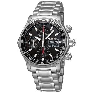 Ebel Men's 9750L62/53B60 1191 Discovery Chronograph Black Dial Watch