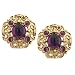 L'aura Pourpre Button Clip On Earrings